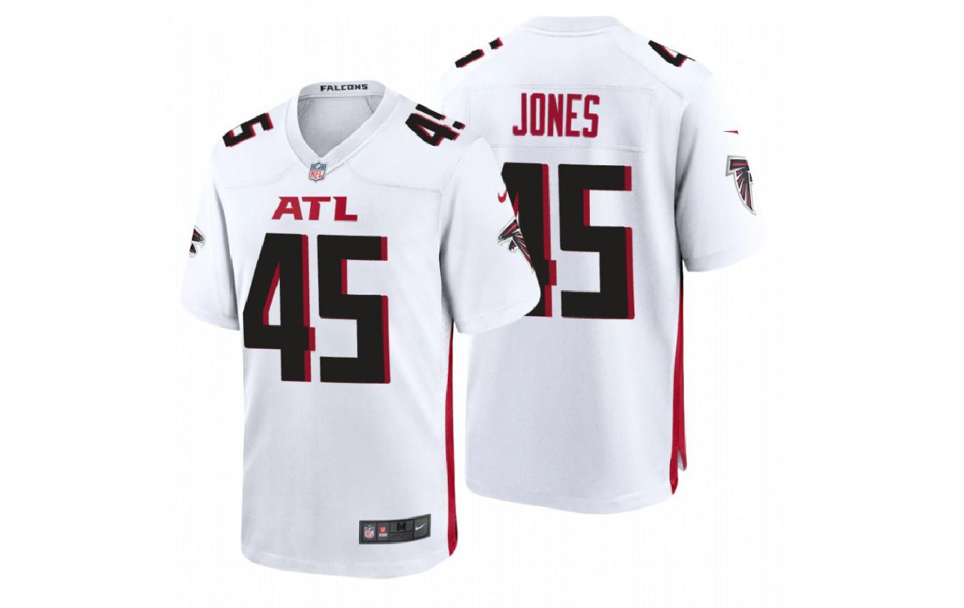 Men Atlanta Falcons #45 Deion Jones Nike White Game NFL Jersey